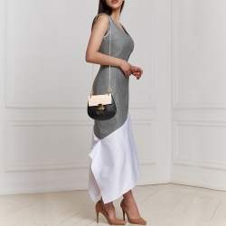 Pre Owned Chloe Black/Beige Leather Small Drew Shoulder Bag