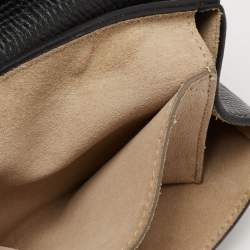 Pre Owned Chloe Black/Beige Leather Small Drew Shoulder Bag