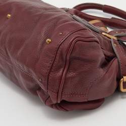 Pre Owned Chloe Crimson Red Leather Medium Paddington Satchel