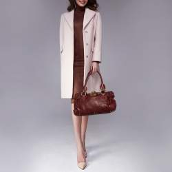 Pre Owned Chloe Crimson Red Leather Medium Paddington Satchel
