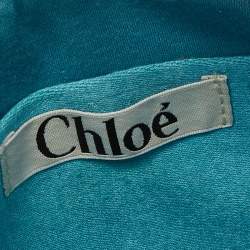 Pre Owned Chloe Blue Canvas Embellished Hobo