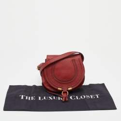 Pre Owned Chloe Red Leather Mini Marcie Crossbody Bag
