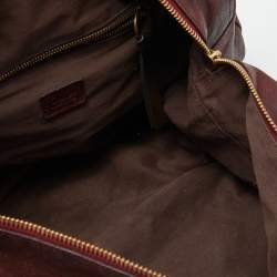 Pre Owned Chloe Burgundy/Green Patent and Leather Satchel