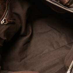 Pre Owned Chloe Brown Shimmer Leather Paddington Capsule Satchel