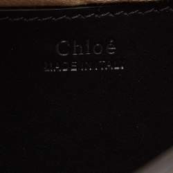 Pre Owned Chloe Metallic Gold Leather Small Tess Top Handle Bag