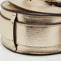 Pre Owned Chloe Metallic Gold Leather Small Tess Top Handle Bag