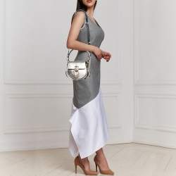 Pre Owned Chloe Metallic Gold Leather Small Tess Top Handle Bag
