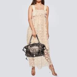 Pre Owned Chloe Metallic Brown Leather Paddington Satchel