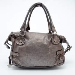 Pre Owned Chloe Metallic Brown Leather Paddington Satchel