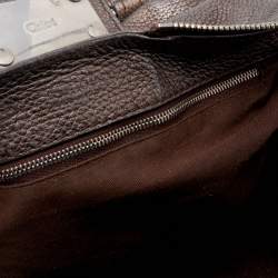 Pre Owned Chloe Metallic Brown Leather Paddington Satchel