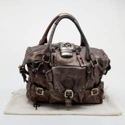 Pre Owned Chloe Metallic Brown Leather Paddington Satchel