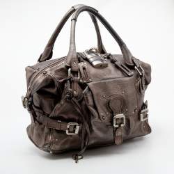 Pre Owned Chloe Metallic Brown Leather Paddington Satchel
