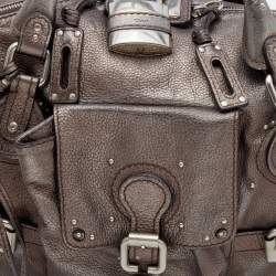 Pre Owned Chloe Metallic Brown Leather Paddington Satchel