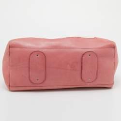 Pre Owned Chloe Multicolor Leather, Canvas And Python Buckle Tote