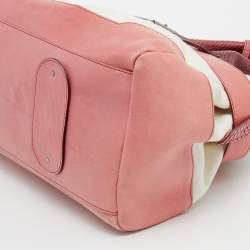 Pre Owned Chloe Multicolor Leather, Canvas And Python Buckle Tote