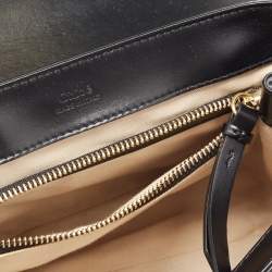 Pre Owned Chloe Black Leather C Top Handle Bag