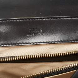 Pre Owned Chloe Black Leather C Top Handle Bag