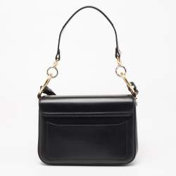 Pre Owned Chloe Black Leather C Top Handle Bag