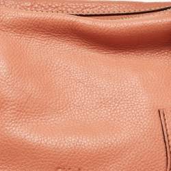 Pre Owned Chloe Peach Leather Medium Marcie Shoulder Bag