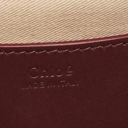 Pre Owned Chloe Burgundy Leather Tess Shoulder Bag