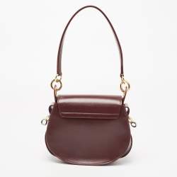 Pre Owned Chloe Burgundy Leather Tess Shoulder Bag
