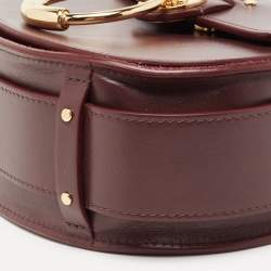 Pre Owned Chloe Burgundy Leather Tess Shoulder Bag