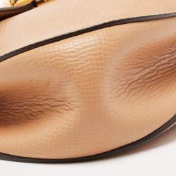 Chloe Beige/Mustard Leather Medium Drew Shoulder Bag