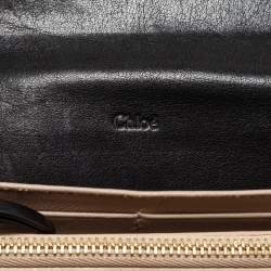 Pre Owned Chloe Black Quilted Leather Georgia Continental Wallet