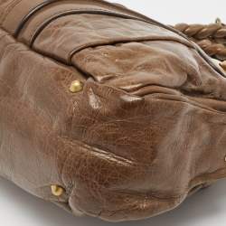 Pre Owned Chloe Dark Olive Leather Heloise Satchel