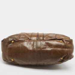 Pre Owned Chloe Dark Olive Leather Heloise Satchel