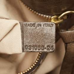 Pre Owned Chloe Dark Olive Leather Heloise Satchel