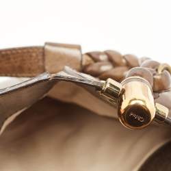 Pre Owned Chloe Dark Olive Leather Heloise Satchel