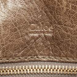 Pre Owned Chloe Dark Olive Leather Heloise Satchel