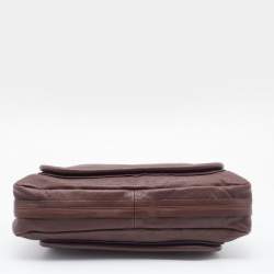 Pre Owned Chloe Dark Brown Leather Large Paraty Satchel