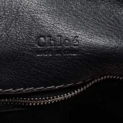 Pre Owned Chloe Dark Grey Leather Large Paddington Tote