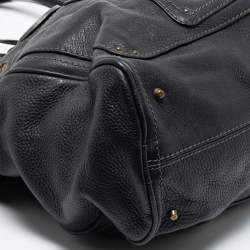 Pre Owned Chloe Dark Grey Leather Large Paddington Tote