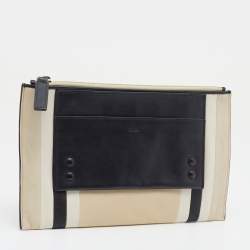 Chloe Multicolor Leather Top Zip Clutch