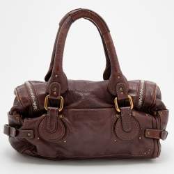 Pre Owned Chloe Dark Brown Leather Paddington Satchel