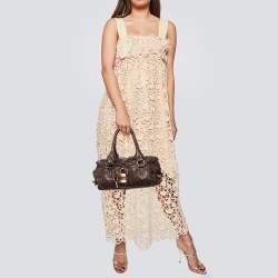 Pre Owned Chloe Dark Brown Leather Paddington Satchel