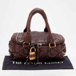 Pre Owned Chloe Dark Brown Leather Paddington Satchel