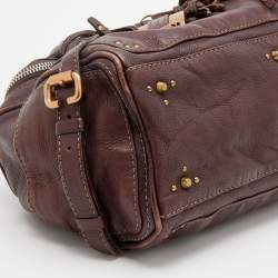 Pre Owned Chloe Dark Brown Leather Paddington Satchel