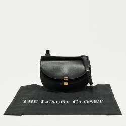 Pre Owned Chloe Black Leather Mini Georgia Crossbody Bag