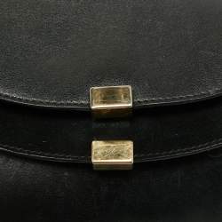 Pre Owned Chloe Black Leather Mini Georgia Crossbody Bag
