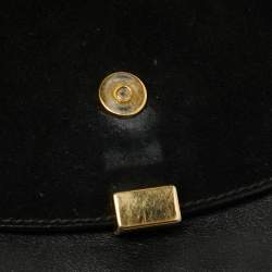 Pre Owned Chloe Black Leather Mini Georgia Crossbody Bag
