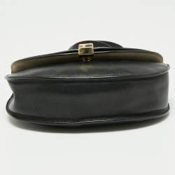 Pre Owned Chloe Black Leather Mini Georgia Crossbody Bag