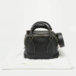 Pre Owned Chloe Black Leather Medium Daria Satchel