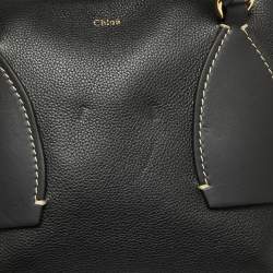 Pre Owned Chloe Black Leather Medium Daria Satchel