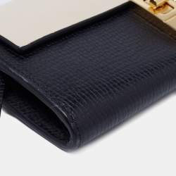 Pre Owned Chloe Black/Beige Leather Drew Continental Wallet