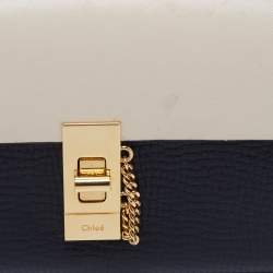 Pre Owned Chloe Black/Beige Leather Drew Continental Wallet