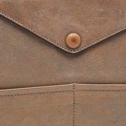 Chloe Metallic Bronze Leather Clutch